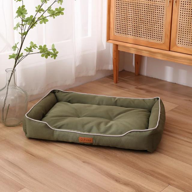 Cama Impermeável para Pets em 600D Oxford, Matelassê Suave de Algodão PP, Resistente a Mordidas e Perfeita para Cães