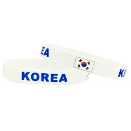 1 peça pulseira de silicone esportiva de futebol da coreia do sul fãs de futebol bandeira nacional jack pulseiras e pulseiras de borracha presentes sh237 - Image 4