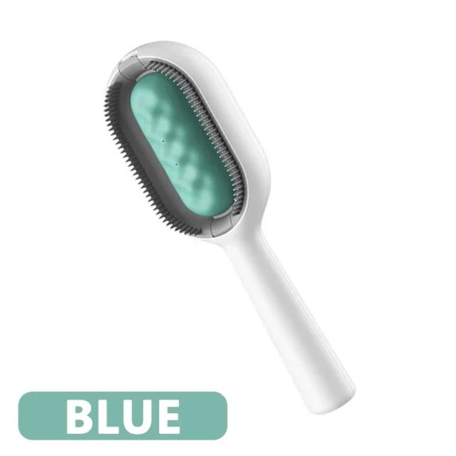 Removedor de Cabelo Longo 3 em 1 para Cães e Gatos com Escova de Silicone e Tanque de Água