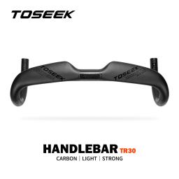Toseek ZXB-TWO bicicleta guiador de estrada carbono 400/420/440mm ud fosco roteamento interno estrada guiador peças da bicicleta - Image 1