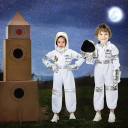 Astronauta traje com luvas e peito distintivo para crianças, filmes e fãs de TV, qualidade Premium, 2022 - Image 3