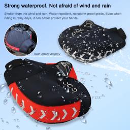 Impermeável e Windproof Motorcycle Handlebar Luvas, regalos Scooter, luvas de mão quente, faixa reflexiva, moto Grip, inverno - Image 5