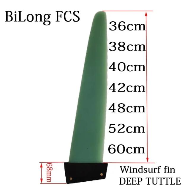 Fins de Windsurf em Fibra de Vidro para Kiteboards com Caixa DEEP Tuttle, Verde Brilhante, G10 em Resina Epóxi e Design de Barricas para Pranchas