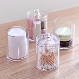 Caixa de armazenamento de cotonete de algodão transparente organizador de maquiagem caixa de armazenamento acrílico cotonete caixa de cosméticos banheiro quarto armazenamento - Image 2