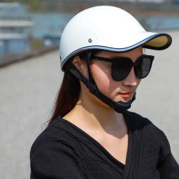 Capacete de bicicleta elétrica para adultos, resistência ao impacto, chapéu de beisebol, proteção estilo, protetor solar, ciclismo, moda - Image 4