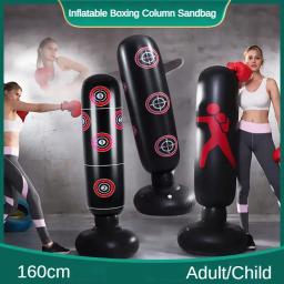 Saco de areia inflável boxe fitness, Saco de perfuração para adultos e crianças, Tumbler Fighting Column, Treinamento Muay Thai, PVC 160cm - Image 1