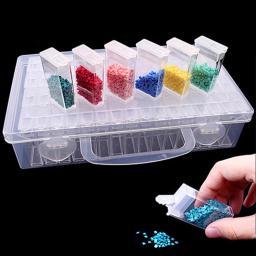 Talão Recipientes De Armazenamento Para Pintura Diamante, Caneta Recipiente Para Trabalhar Contas, Pinturas Daimond, Caixa De Acessórios, Ferramentas De Arte, Ferramenta De Diamantes - Image 6