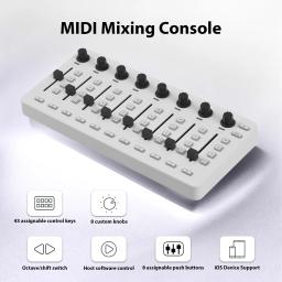 MIDI controlador misturando console, bateria de conexão BT, fonte tipo C, controlador USB, Mixer para a maioria dos instrumentos eletroacústicos - Image 1