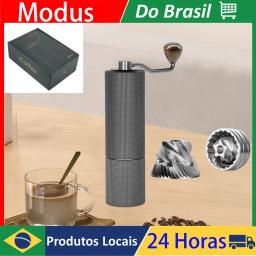 Moedor de café manual portátil moedor de mão moinho com posicionamento de rolamento duplo escova de limpeza de alta qualidade - Image 1