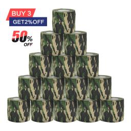 Camuflagem fita elástica para caça ao ar livre, impermeável, auto-adesivo, bandagem elástica, 1/6/10 pcs - Image 1