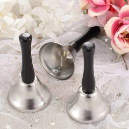 Silver Steel Service Handbells, Punho de madeira preto, Sinos De Metal Diatônico, Percussão Musical, Níquel Branco, 24 Pcs - Image 5