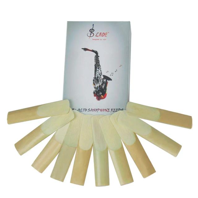 Conjunto SLADE de 10 Palhetas Profissionais para Saxofone Bb Tenor - Força 2.5, Acessórios para Instrumentos de Sopro