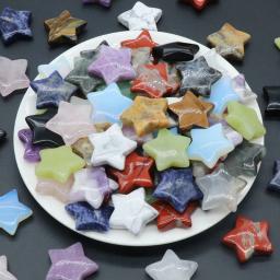 1 pc estrela estátua de cristal natural ônix pedra nua meditação cura reiki gemas presente coleção decoração para casa decorações 30x30mm - Image 2