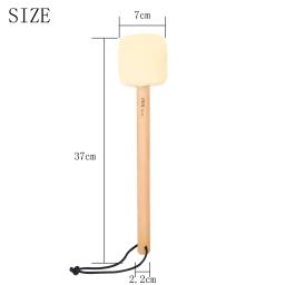 IRIN-Big Drum com Beech Handle, tambor malho, instrumento de percussão, tambor peças para desempenho e prática, Off White - Image 2