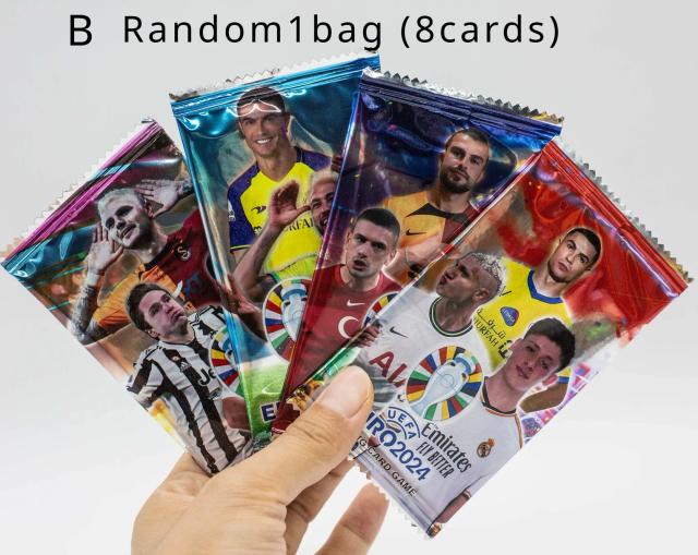 Coleção Brilhante de Cartões de Futebol: 8 Cartões Comerciais TCG para Fãs, Ideal como Presente de Aniversário para Crianças em 2024