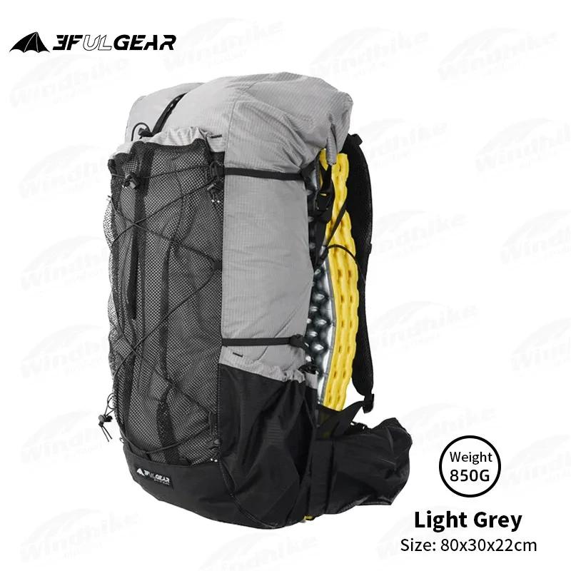 Mochila de acampamento respirável de nylon impermeável para homens e mulheres, bolsa esportiva ultraleve, 3F UL GEAR, 40L Plus 16L, QIDIAN 2.0, moda ao ar livre - Image 1