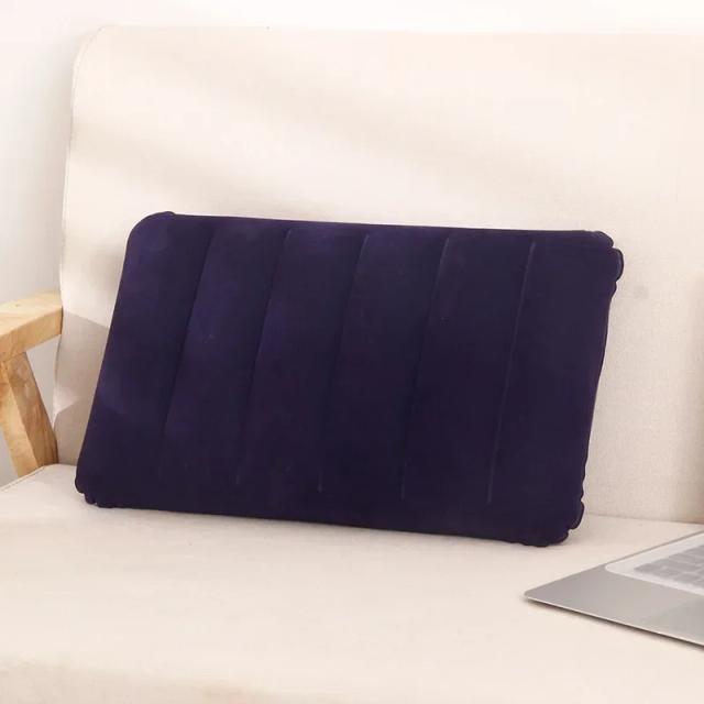 Travesseiro Inflável Ultraleve para Acampamento e Viagens 47x30cm em Tecido Resistente, Ideal para Praia e Descanso.