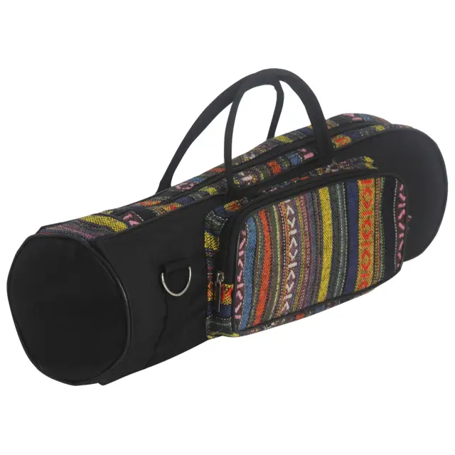 Saco Impermeável Oxford para Trompete com Bolsos Laterais e Alça, Acessórios para Instrumento em Listras Coloridas