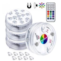 RGB luz submersível com ímã e ventosa, luz noturna subaquática para lagoa, fishtank, fonte, 16 cores, 13 LEDs - Image 1