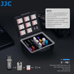 JJC-Waterproof Anti-Static USB Flash Drive Case, Thumb Drive Storage Holder Box, Acessórios Bag, 24 Slots - Image 2