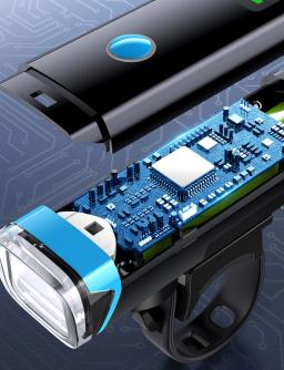 Frente de bicicleta LED luzes conjunto, Desligamento automático, Super brilhante, USB recarregável, Bike Mount, Farol à prova d'água, Lanterna chifre - Image 3