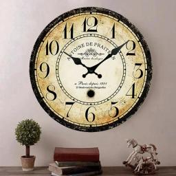 Relógios de Parede Silenciosos Vintage, Operados, Não-Ticking, Fácil de Ler, Decorativos, Cozinha, Casa, Escritório, Estudo, Quarto - Image 6