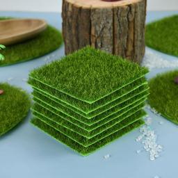 Tapete de grama artificial, simulação gramado, paisagem em miniatura, cena, DIY decoração de casa, jardim verde, plantas falsas - Image 3