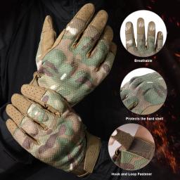 Luvas táticas antiderrapantes para homens, equipamento de proteção, tela sensível ao toque, esporte, escalada, paintball, tiro, caça, caminhada, ao ar livre, trabalho de bicicleta - Image 5
