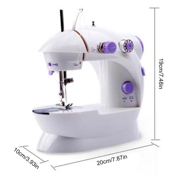 Mini máquina de costura elétrica portátil para iniciantes - ideal para remendar brinquedos e fazer artesanato.