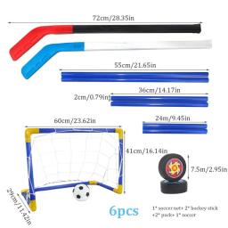 Mini Hockey Hover Soccer Set para crianças, bola de quintal ao ar livre, anti-colisão, alta elasticidade, 2 em 1, presente - Image 6