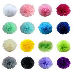 5 peças 6 ''-12'' pompons de papel de tecido casamento decorativo flores bola chá de bebê decoração de festa de aniversário pom poms de papel - Image 5