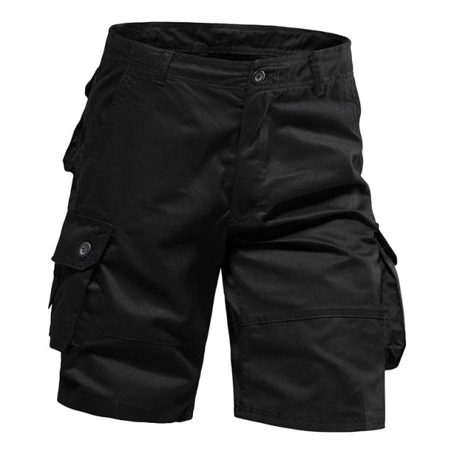 Calções Masculinos Casuais Esportivos de Praia com Multi-Bolso - Tamanho Grande