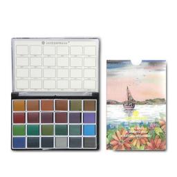 Conjunto de arte artística profissional, 24 cores, pintura em aquarela, kit de arte portátil para estudantes, projetos de arte escolar, papelaria - Image 2