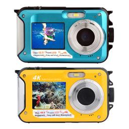 Impermeável Dual Screen Câmera Subaquática, Câmera Digital Anti-Shake, Gravador de Vídeo Selfie, Câmera Ação, HD, 48MP, 4K 30FPS, 2,7" - Image 6