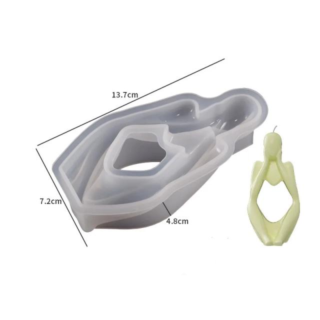 Molde de Silicone 3D para Vela de Corpo Abstrato Europeu - Decore sua Casa com Arte e Elegância