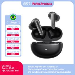 QCY MeloBuds N70 Fones de ouvido sem fio ANC Bluetooth 6.0 com cancelamento de ruído adaptativo LDAC, áudio de alta resolução, 6 microfones ENC, 50 horas de reprodução, carregamento sem fio, detecção intra-auricular - Image 1