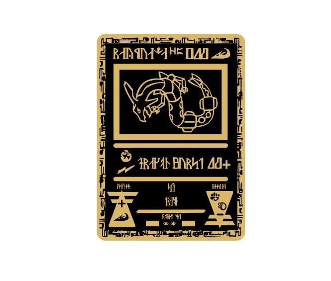 Cartão Pokémon Black Metal, Mewtwo, Pikachu, Eevee, Desenhos animados Anime, Coleção limitada, Cartão de Batalha, Presente de Aniversário - Image 1