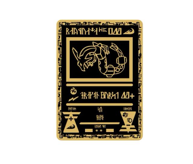Cartão Pokémon Black Metal Colecionável com Mewtwo, Pikachu e Eevee - Presente Perfeito de Aniversário para Fãs de Anime