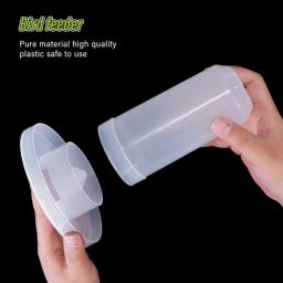 Codorniz de pássaro automático Beber Copo Alimentador De Plástico, Bandeja De Alimentos, Tanque De Caixa, Acessórios Para Gaiola De Pombo, Papagaio Tigela, 350ml, 1Pc - Image 3