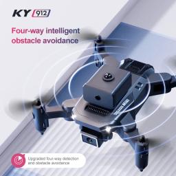 Ky912 mini drone 4k hd câmera de pressão de ar altura fixa quatro lados evitar obstáculos profissional dobrável quadcopter brinquedo - Image 3