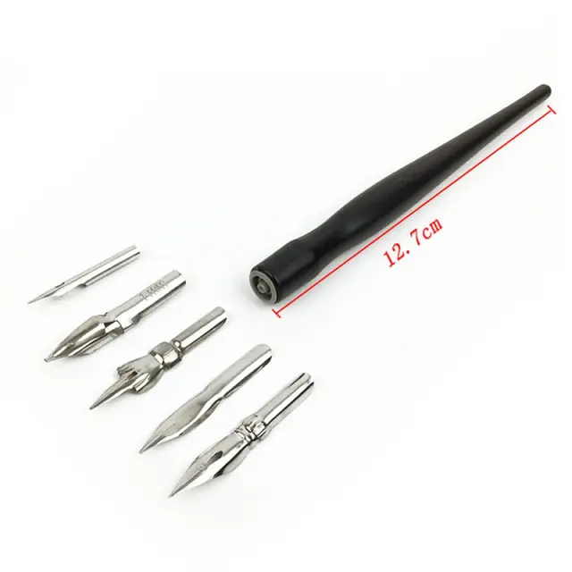 Caneta Anime para Caligrafia e Desenho - Kit com 5 Nibs e 1 Titular para Precisão e Criatividade