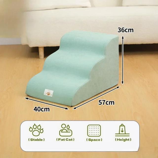 Escadas removíveis para animais de estimação, rampa antiderrapante de 3 camadas, cães/gatos, escada para cães, gatos, sofá, acesso, passos laváveis, suprimentos de treinamento para animais de estimação