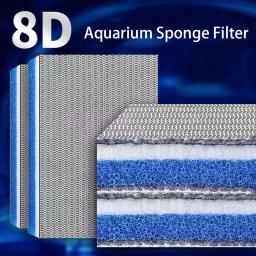 8D 8 Esponja Do Filtro Do Tanque De Peixes Do Aquário Camadas Nenhuma Espuma De Cola Acessórios Bioquímicos Da Filtração Do Aquário Do Algodão - Image 1