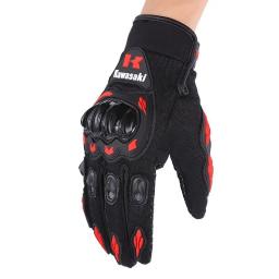 Luvas off-road Kawasaki, luvas respiráveis para bicicleta com todos os dedos, luvas de cavaleiro anti-queda para motocicleta, ao ar livre - Image 3