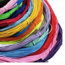 Trançado Elastic Cord Beading Threads, Tecido Stretch String, Crafting Cordões para Fazer Jóias, 1mm, 24m, 23 cores - Image 1