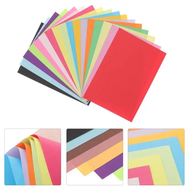 Cardstock Colorido A4 Zerodeko para Artesanato DIY - 100 Folhas de Papel Dobrável Artesanal