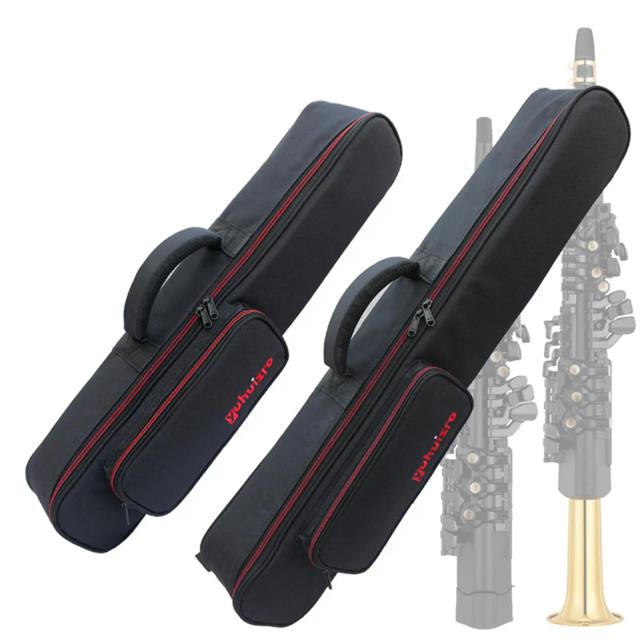 Estojo portátil acolchoado para saxofone soprano com alça, resistente à água e ideal para transporte seguro