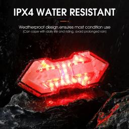 West biking capacete lâmpada da bicicleta sela luzes traseiras 2 em 1 controle remoto turn signal noite equitação segurança aviso ciclismo luz traseira - Image 3