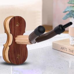 Suporte de parede de violino de madeira, gancho, parafusos, gancho pendurado para casa, estúdio, acessórios para instrumentos de corda - Image 2