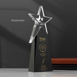 Cristal troféu presente celebração personalizada de cinco pontas Star Championship competição empregado reunião lembrança criativo troféu, 1Pc - Image 4